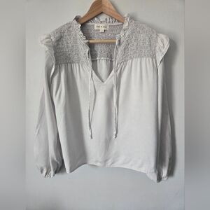 CLOTH AND STONE Light Gray Tencel Lyocell Top